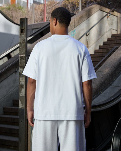 Weißes Metal-Logo-T-Shirt