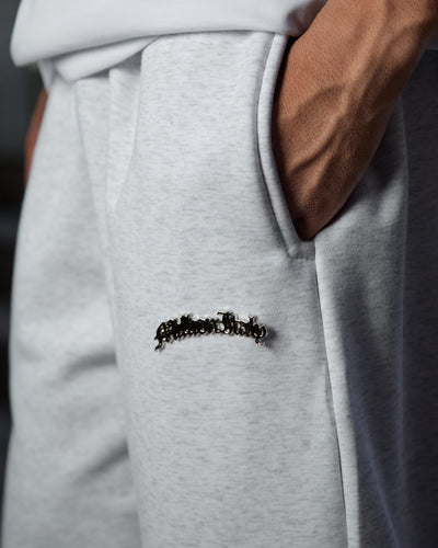 Jogginghose Logo Metall Grau