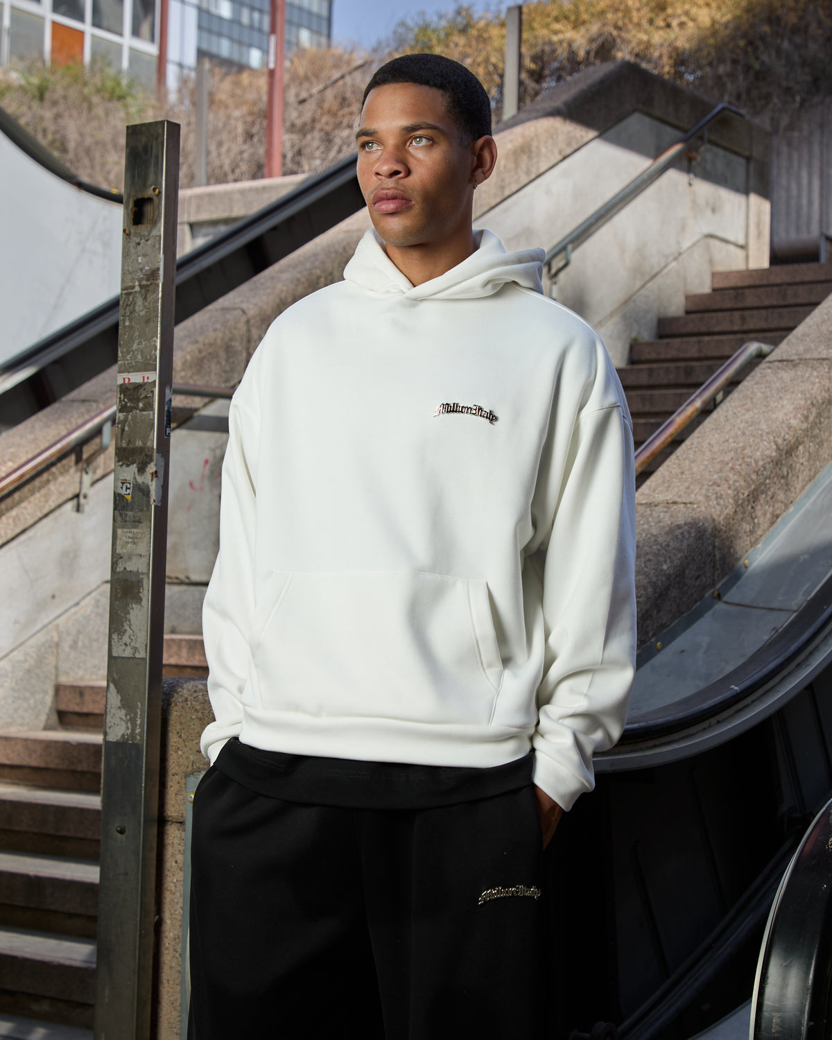 Hoodie Logo Metal Weiß