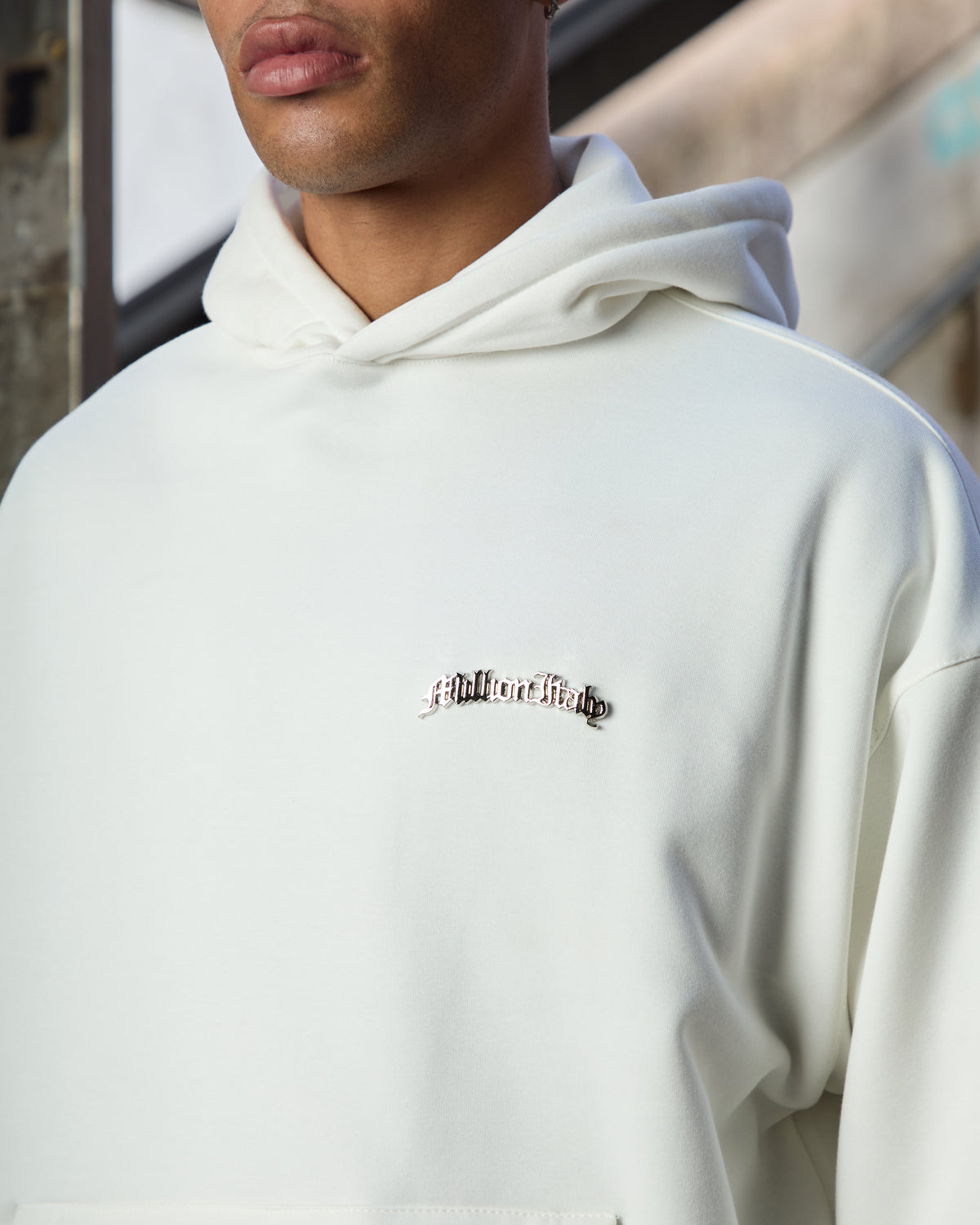 Hoodie Logo Metal Weiß
