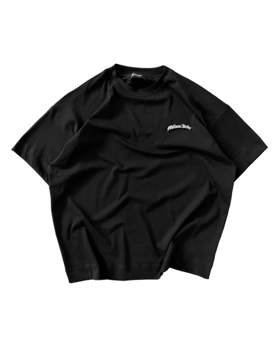 Schwarzes Metal-Logo-T-Shirt