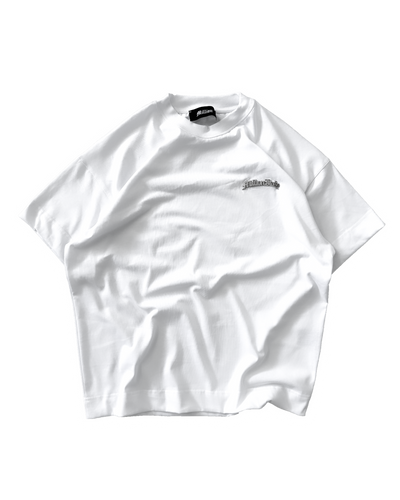 Weißes Metal-Logo-T-Shirt
